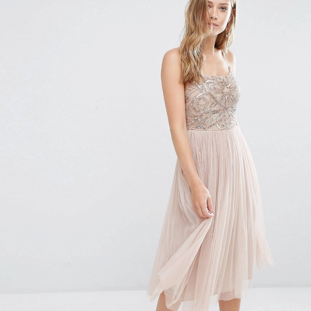 Embellished midi length dress